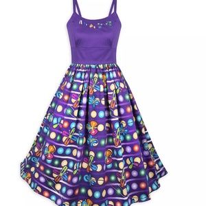 Disney Purple Midi Dress with Colorful Patterns
